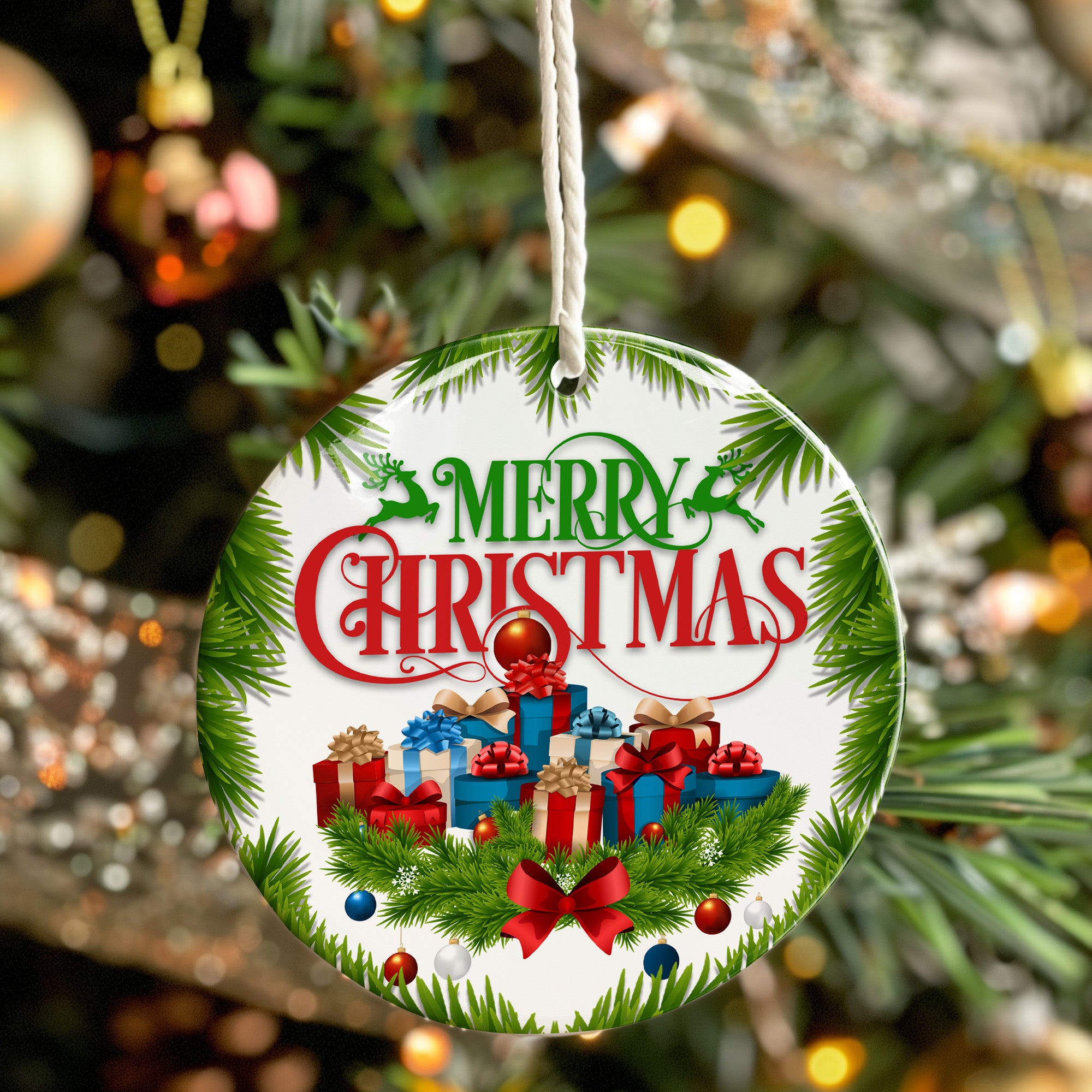 Personalized Merry Christmas Ceramic Ornament – Handcrafted Holiday Décor with Festive Design and Customization Options for Perfect Gift-Giving - Image 7