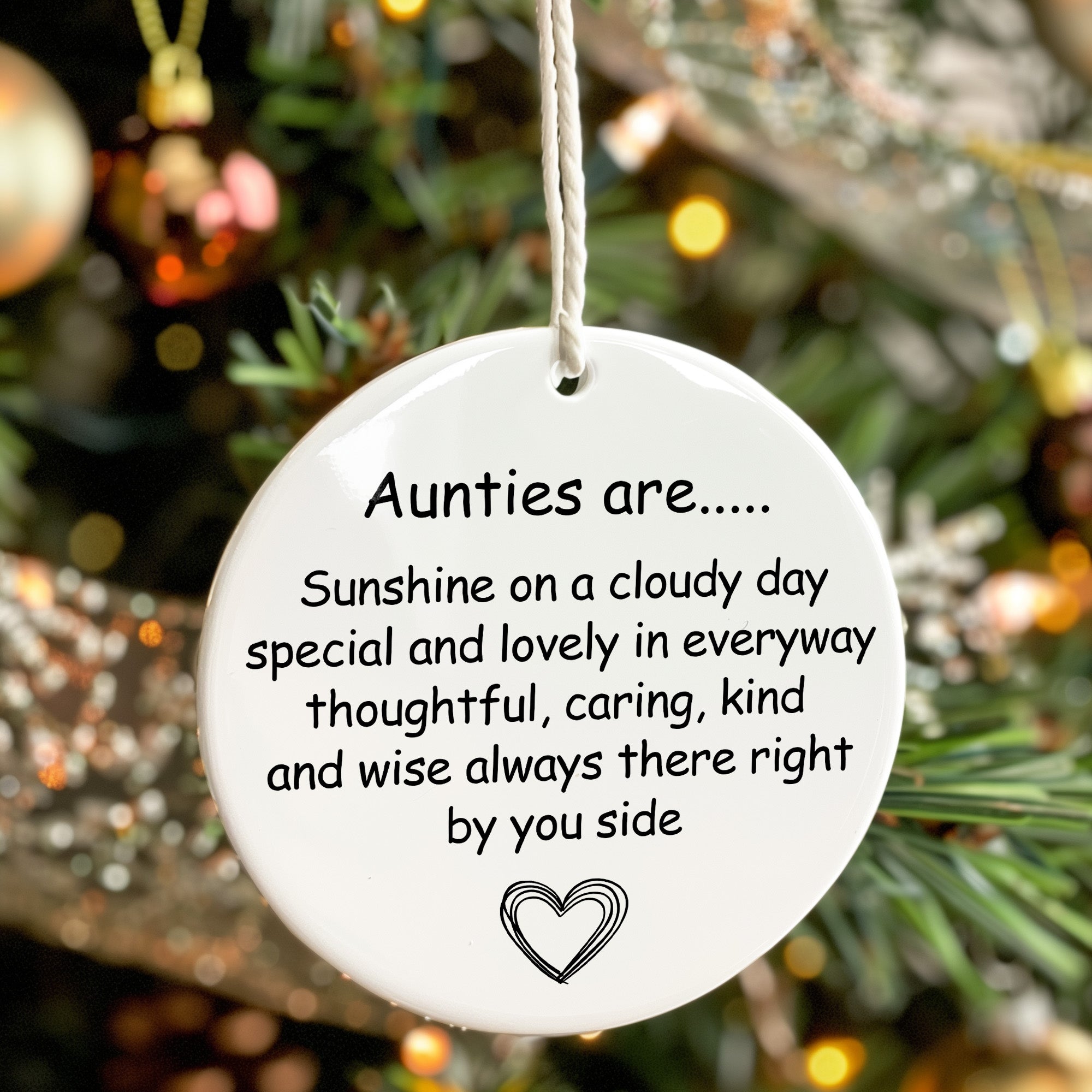 Handcrafted Auntie Ceramic Ornament with Heartfelt Message - Perfect Gift for Aunts, Personalized Keepsake for Special Occasions - Image 7