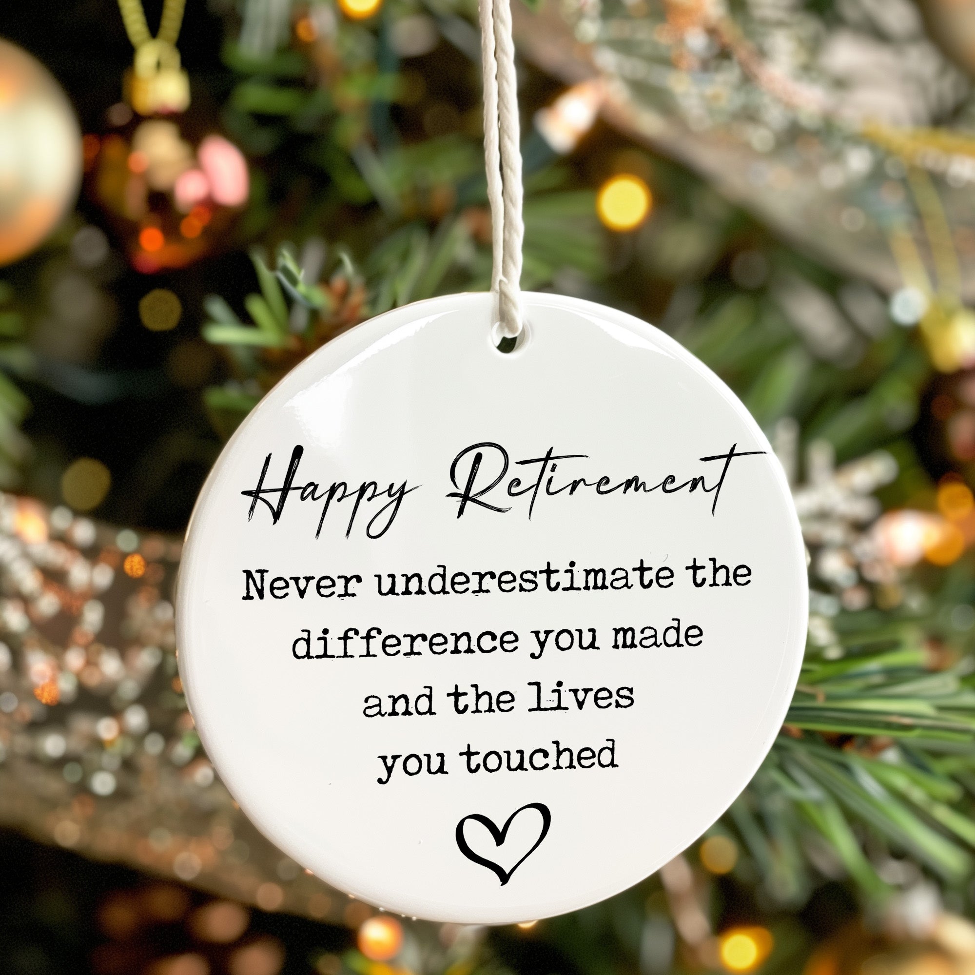 Personalized Happy Retirement Ceramic Ornament - Handmade Gift for Loved Ones, Crafted with Love and Attention to Detail - Image 7