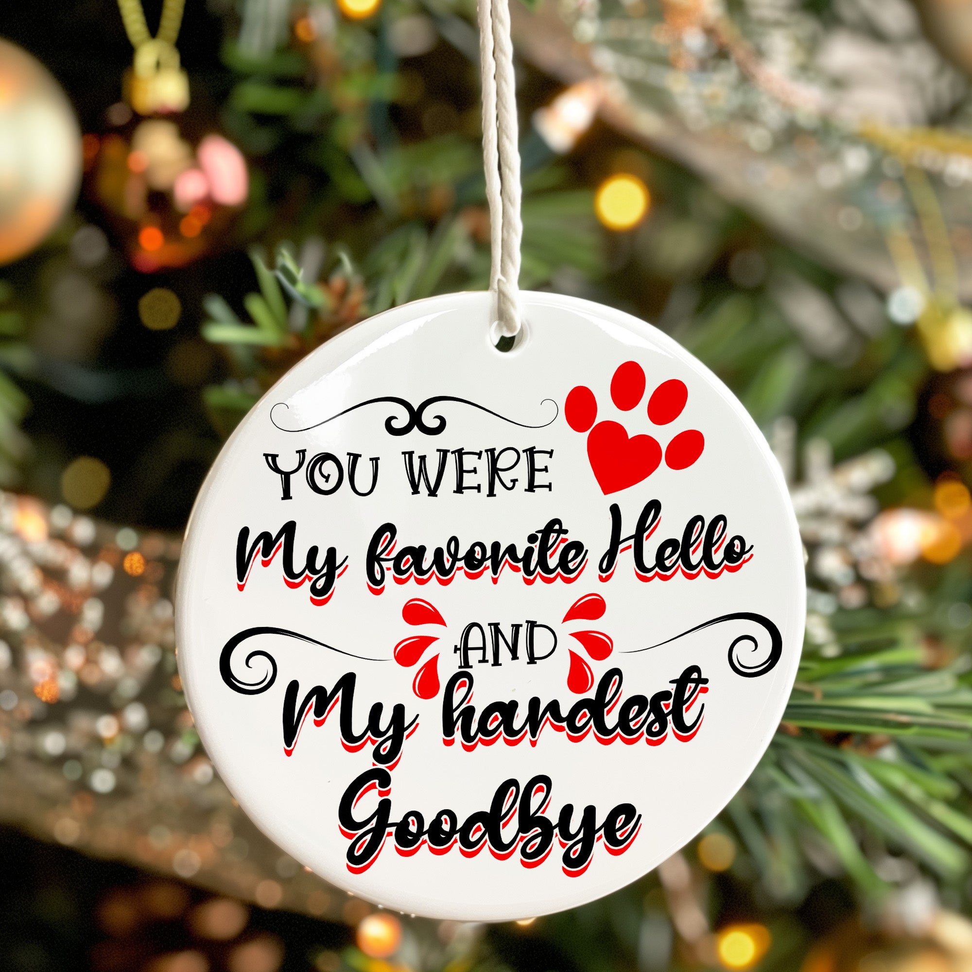 Personalized Pet Memorial Ceramic Ornament – Heartfelt Tribute Keepsake with Customizable Text and Elegant Design - Image 7