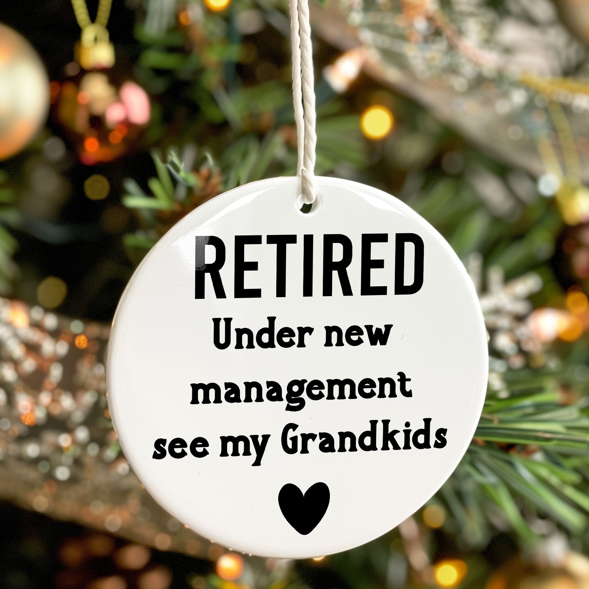 Personalized Retired Ornament - Heartfelt Ceramic Keepsake for Grandparents - Customizable Gift for Retirement Celebrations - Image 7