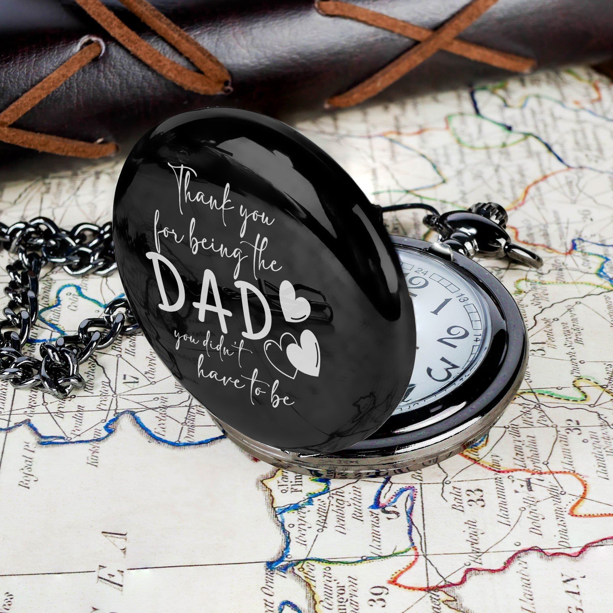 Personalized Engraved Pocket Watch for Dad - Custom Thank You Gift for Stepfathers and Mentors - Image 7