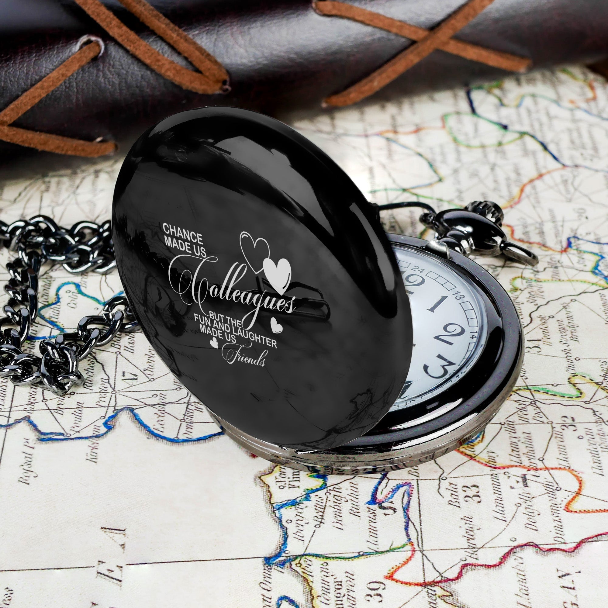 Personalized Pocket Watch with Heartfelt Inscription for Colleagues – Perfect Handmade Gift for Friends and Office Team - Image 7