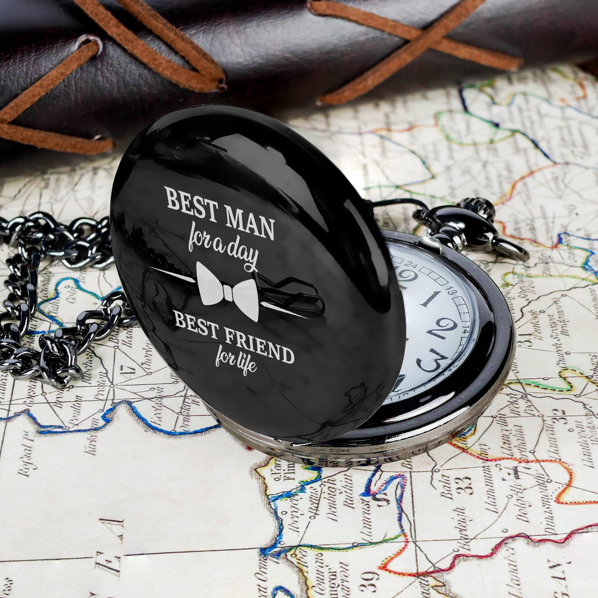 Personalized Engraved Best Man Pocket Watch – Timeless Gift for Lifelong Friendships - Image 7