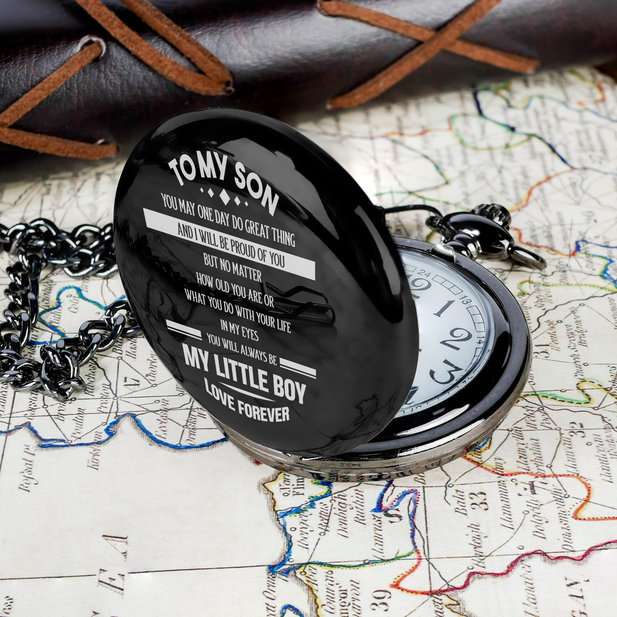 Personalized Engraved Pocket Watch for Sons - Timeless Keepsake Gift with Heartfelt Message and Premium Craftsmanship - Image 7