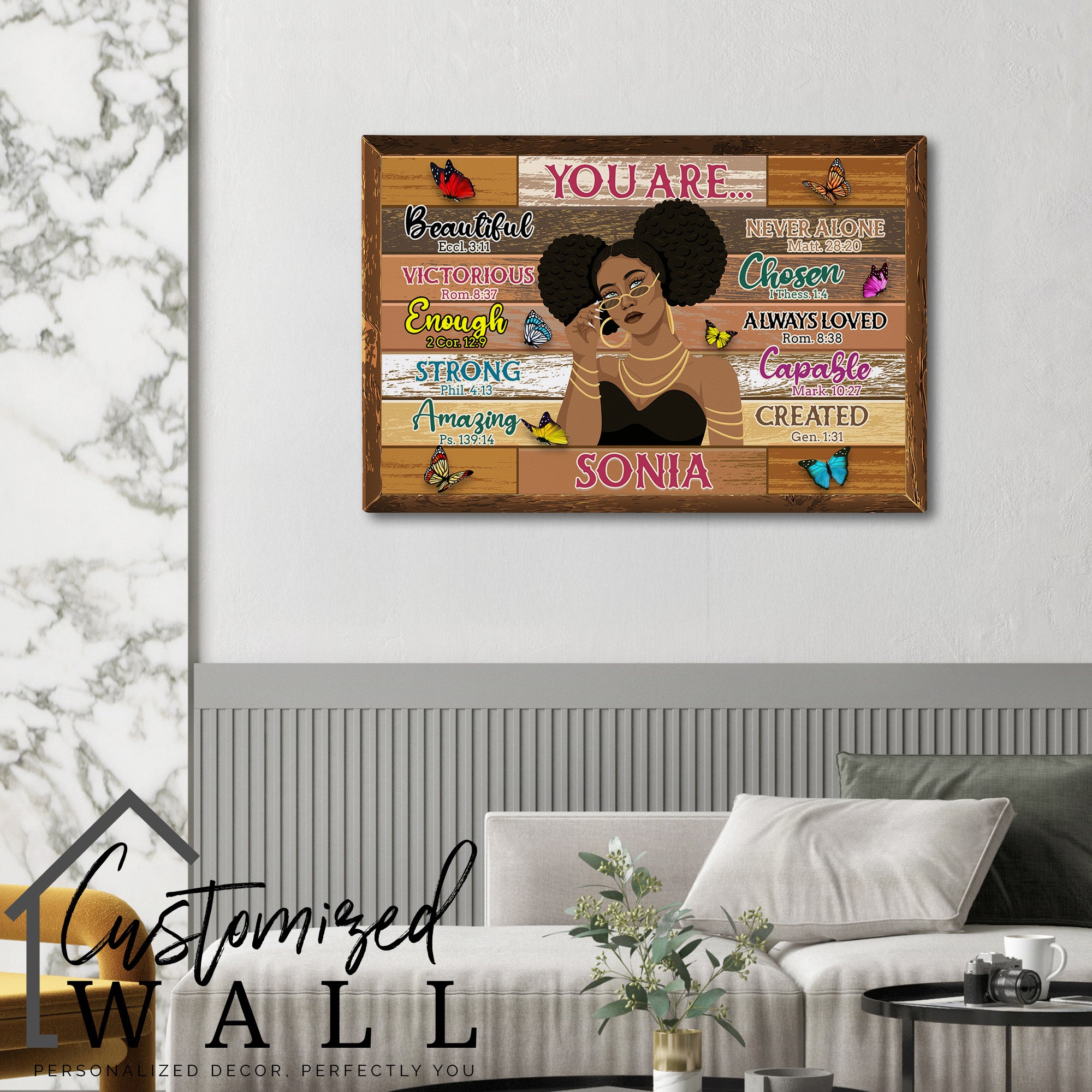 Personalized Inspirational Wrapped Canvas Wall Art - Custom Name & Bible Verses - Perfect Handmade Gift for Her - Image 7