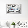 Personalized Rustic Sleigh Rides Canvas Art – Custom Family Name & Est. Year, Perfect Holiday Decor & Gift for Winter Wonderland Lovers - Image 7
