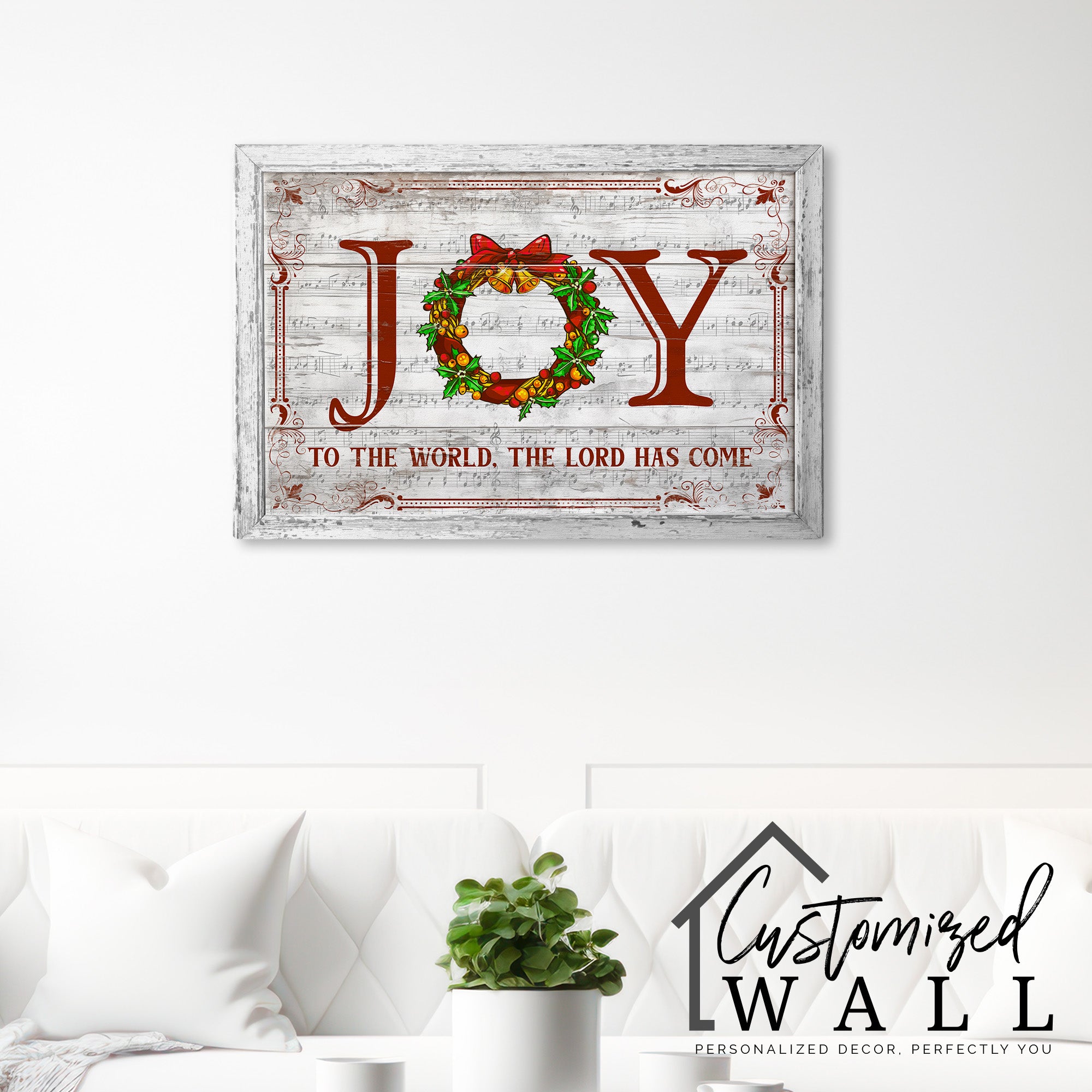 Personalized "Joy to the World" Handmade Wrapped Canvas: Festive Seasonal Art for Home Décor and Gifting - Image 7