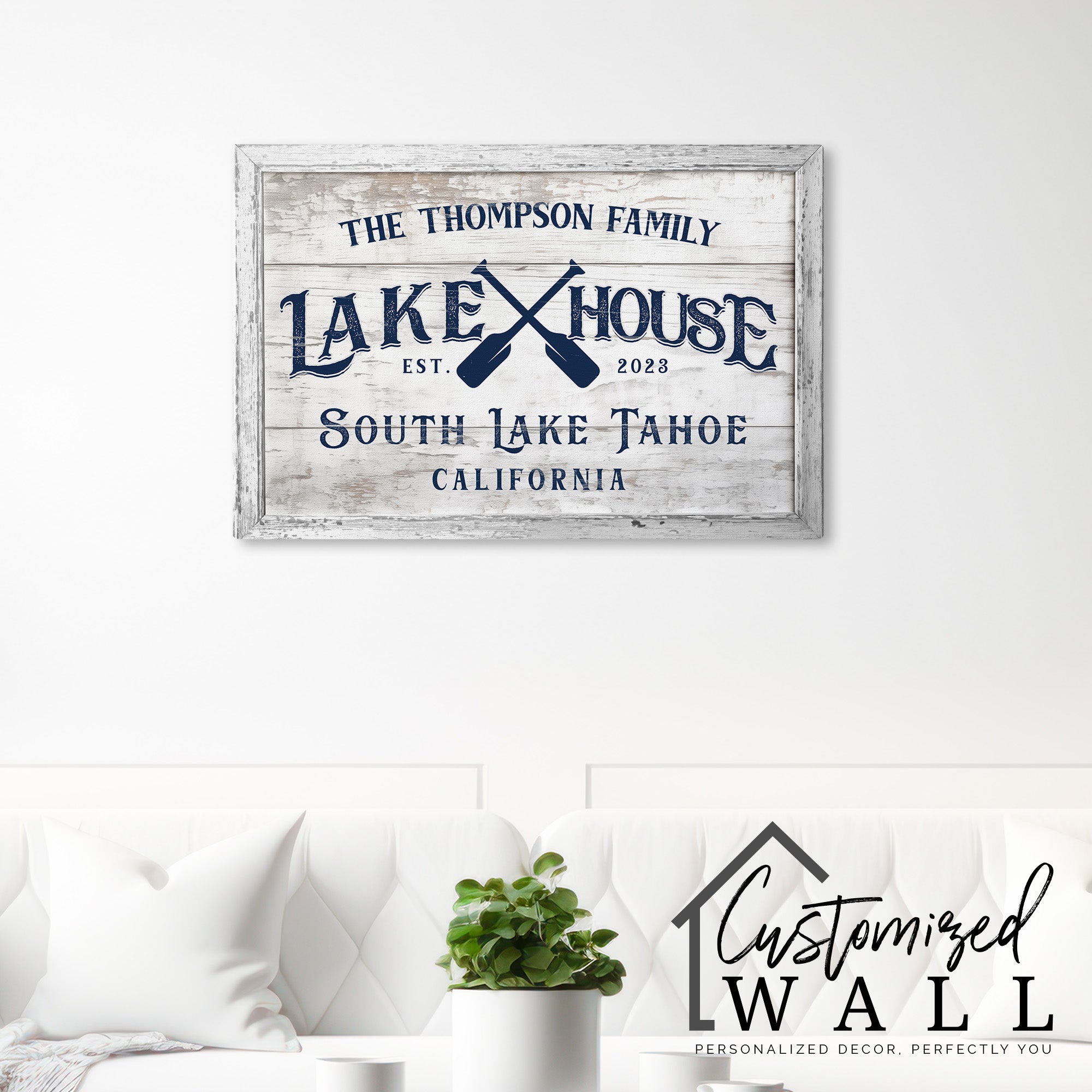 Personalized Lake House Canvas Sign – Custom Family Name and Location, Rustic Wall Décor for Vacation Homes and Special Occasions - Image 7
