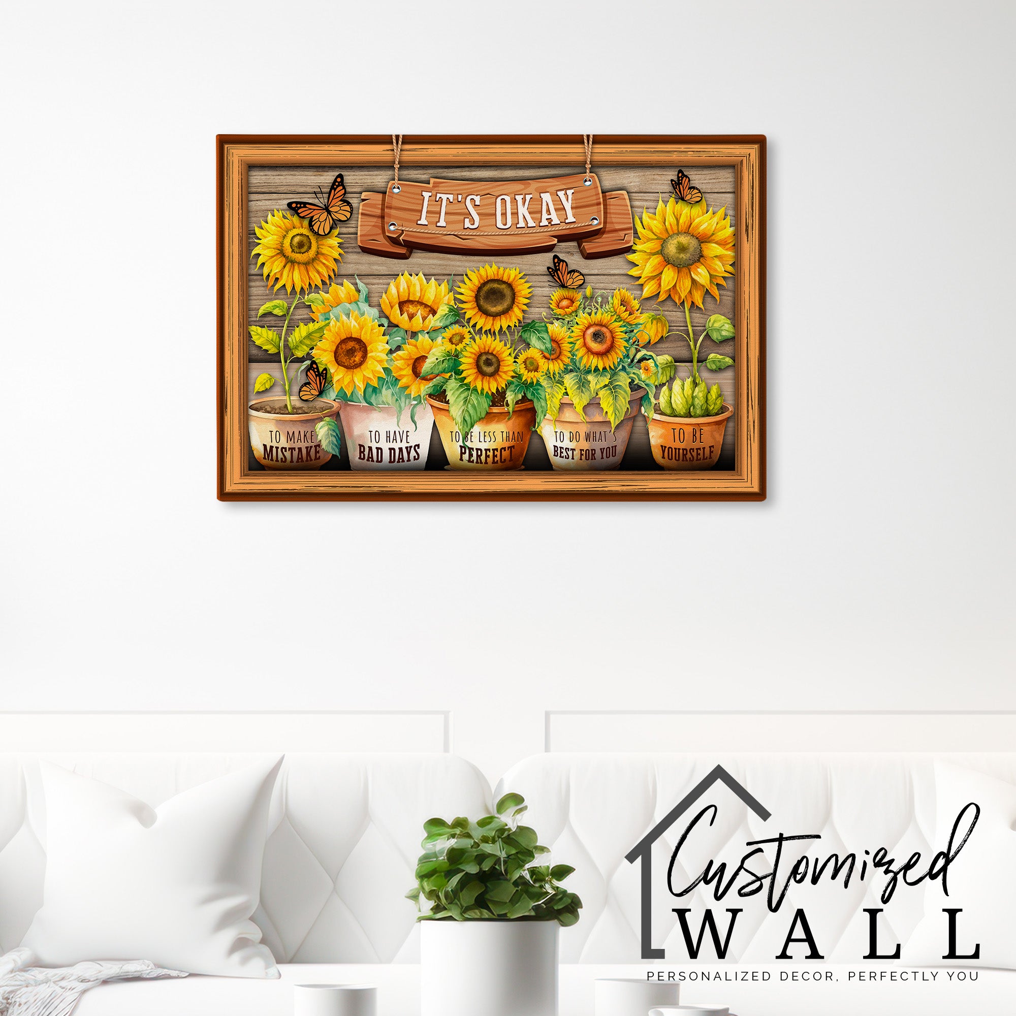 Personalized Sunflower Inspirational Canvas Wall Art - Handmade Motivational Gift for Home Decor - Image 7