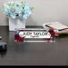 Personalized Acrylic Desk Block with Floral Design - Custom Nameplate for Elegant Office Decor and Thoughtful Gift - Image 8