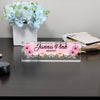 Personalized Floral Acrylic Desk Block Nameplate - Custom Gift for Dentists, Office Decor, and More - Image 8