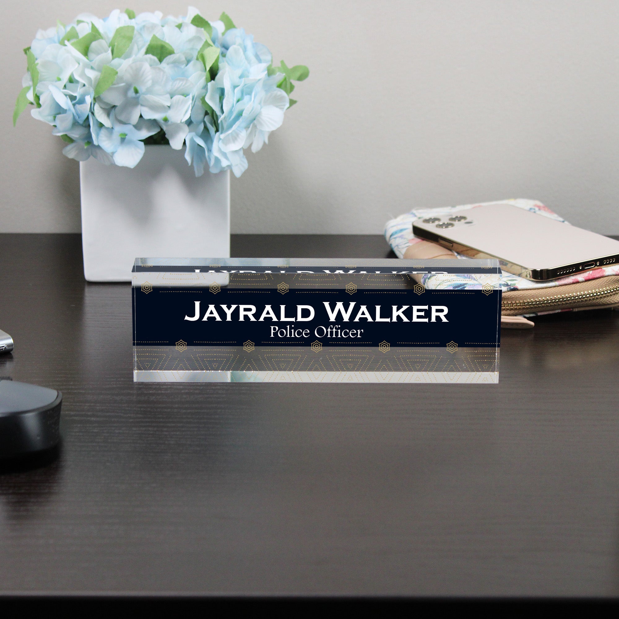 Personalized Acrylic Desk Name Block - Custom Office Decor, Perfect Gift for Professionals, Police Officer Themed - Image 8