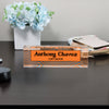 Personalized Acrylic Desk Block - Custom Nameplate with Vibrant Orange Wave Design for Copy Editors - Image 8