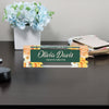 Personalized Floral Acrylic Desk Block - Custom Nameplate for Office and Gift - Elegant Creative Director Design - Image 8