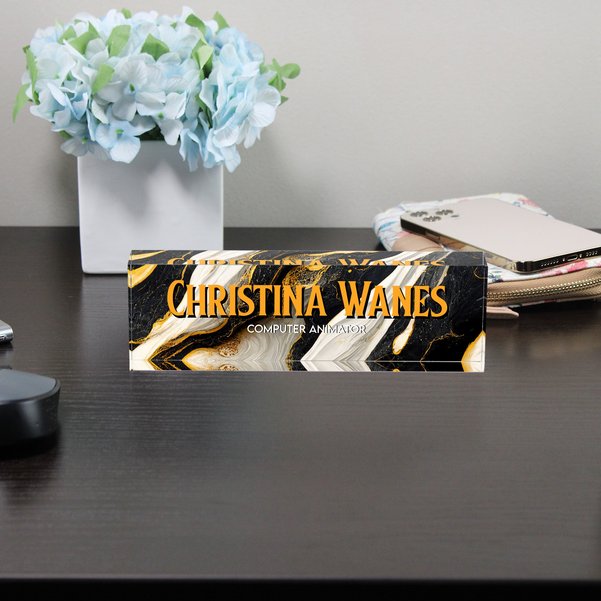 Personalized Acrylic Desk Name Plate - Custom Handcrafted Design for Computer Animators & Professionals - Image 8
