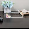 Personalized Floral Acrylic Desk Block - Custom Nameplate for Computer Programmers - Artistic Gift for Professionals - Image 8