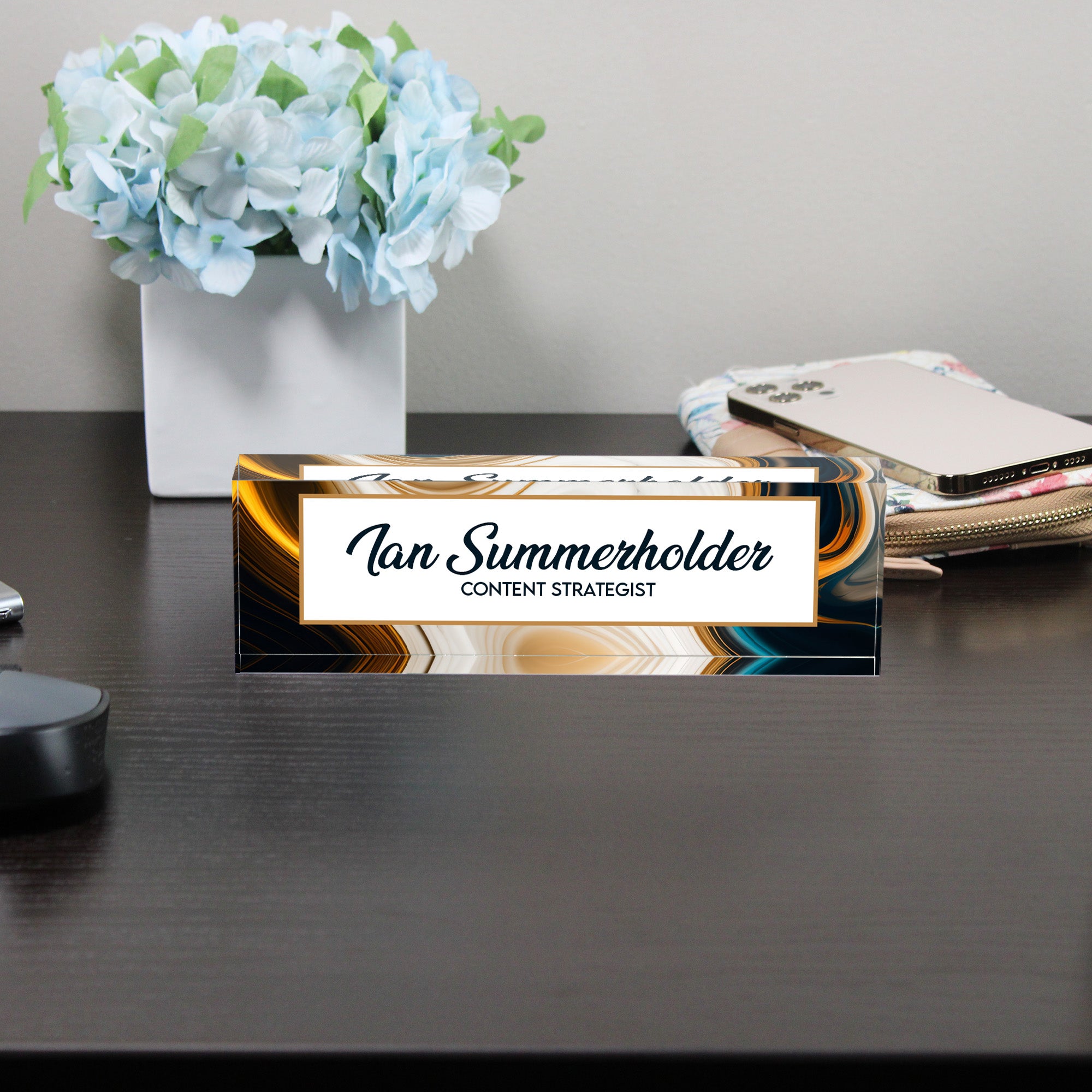 Personalized Acrylic Desk Name Block - Customizable Office Décor for Professionals and Stylish Gift for Colleagues - Image 8