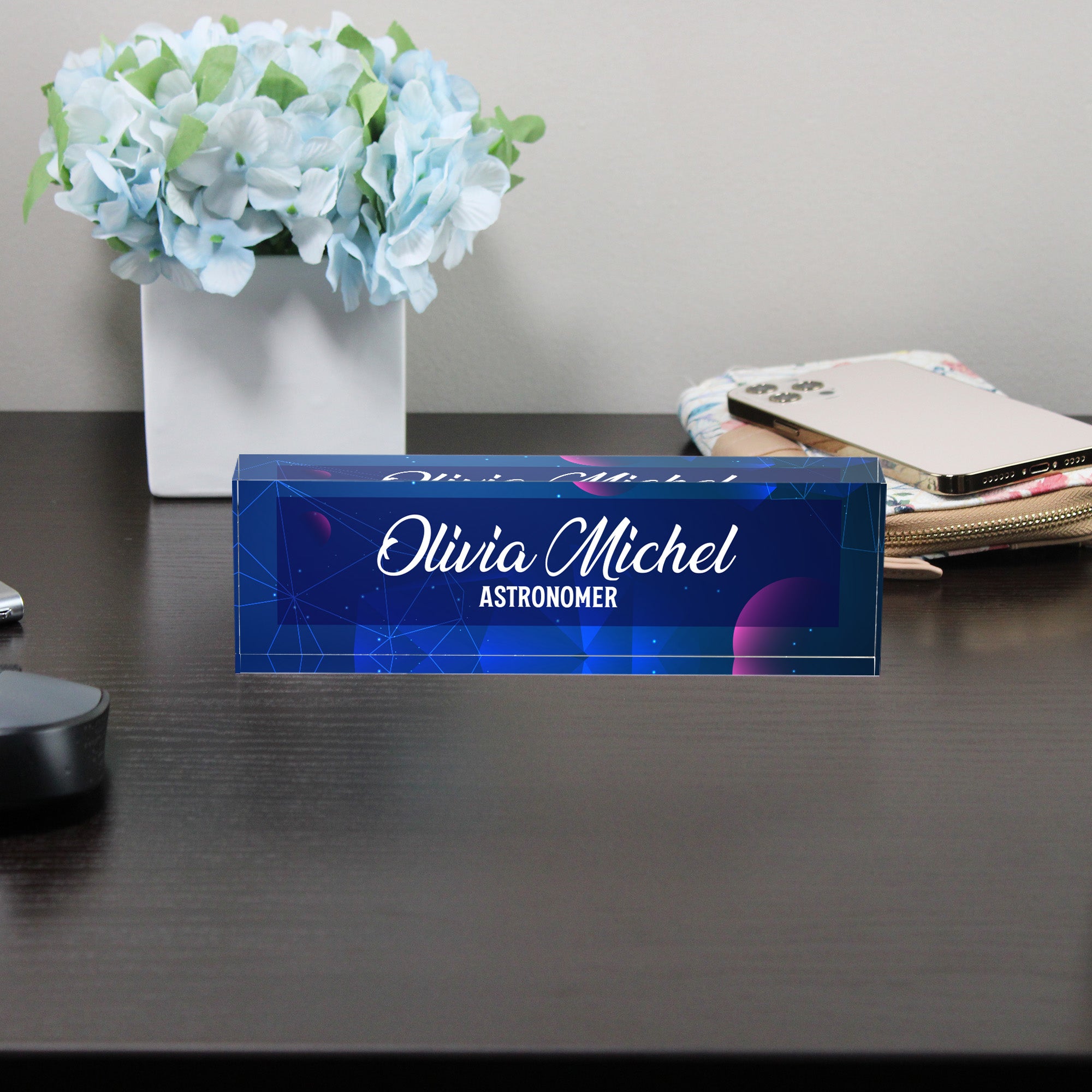 Personalized Acrylic Desk Block with Astronomical Design – Custom Name Plaque for Astronomy Enthusiasts and Unique Gift Givers - Image 8