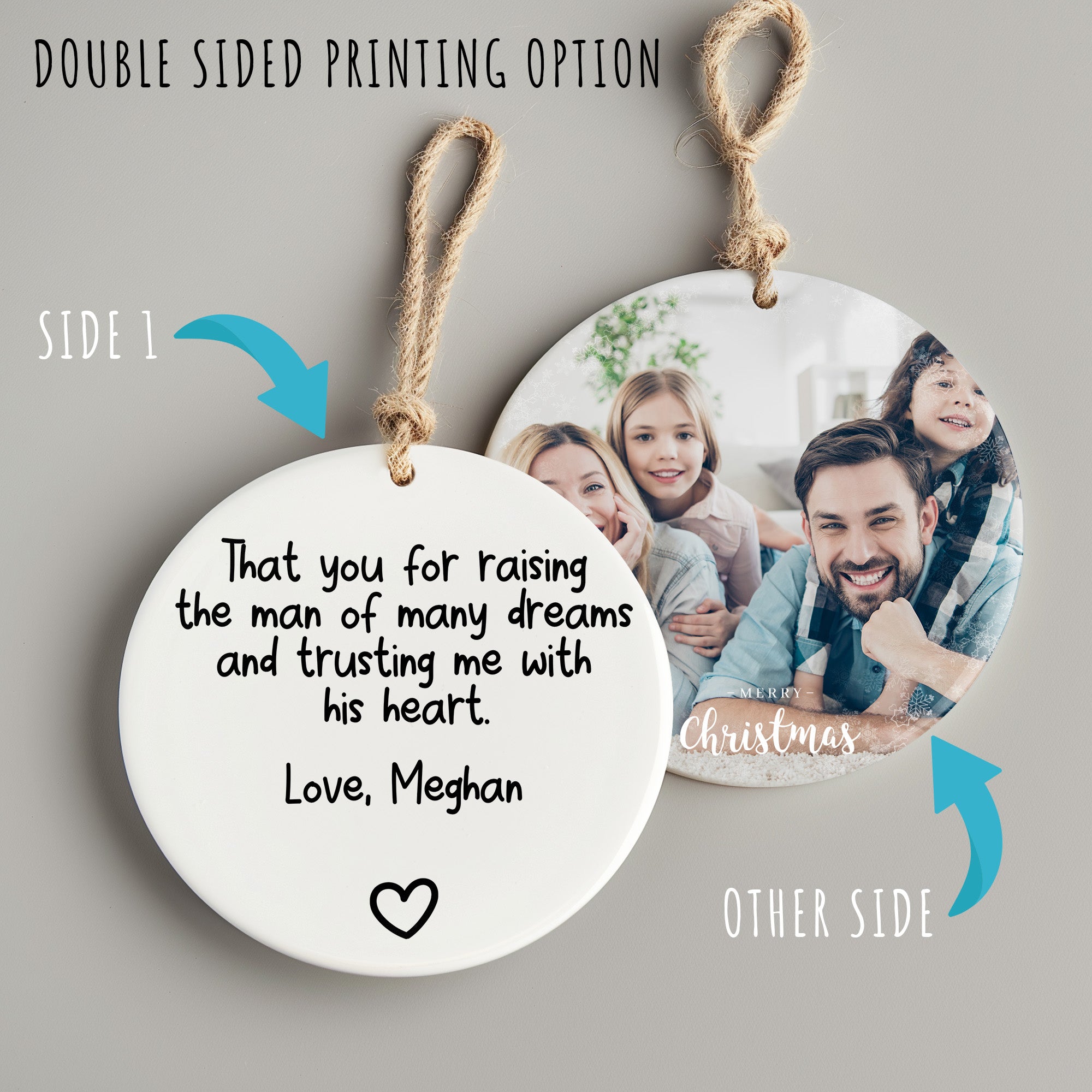 Personalized Ceramic Ornament with Heartfelt Message - Perfect for Mother's Gift or Special Occasion - Image 8