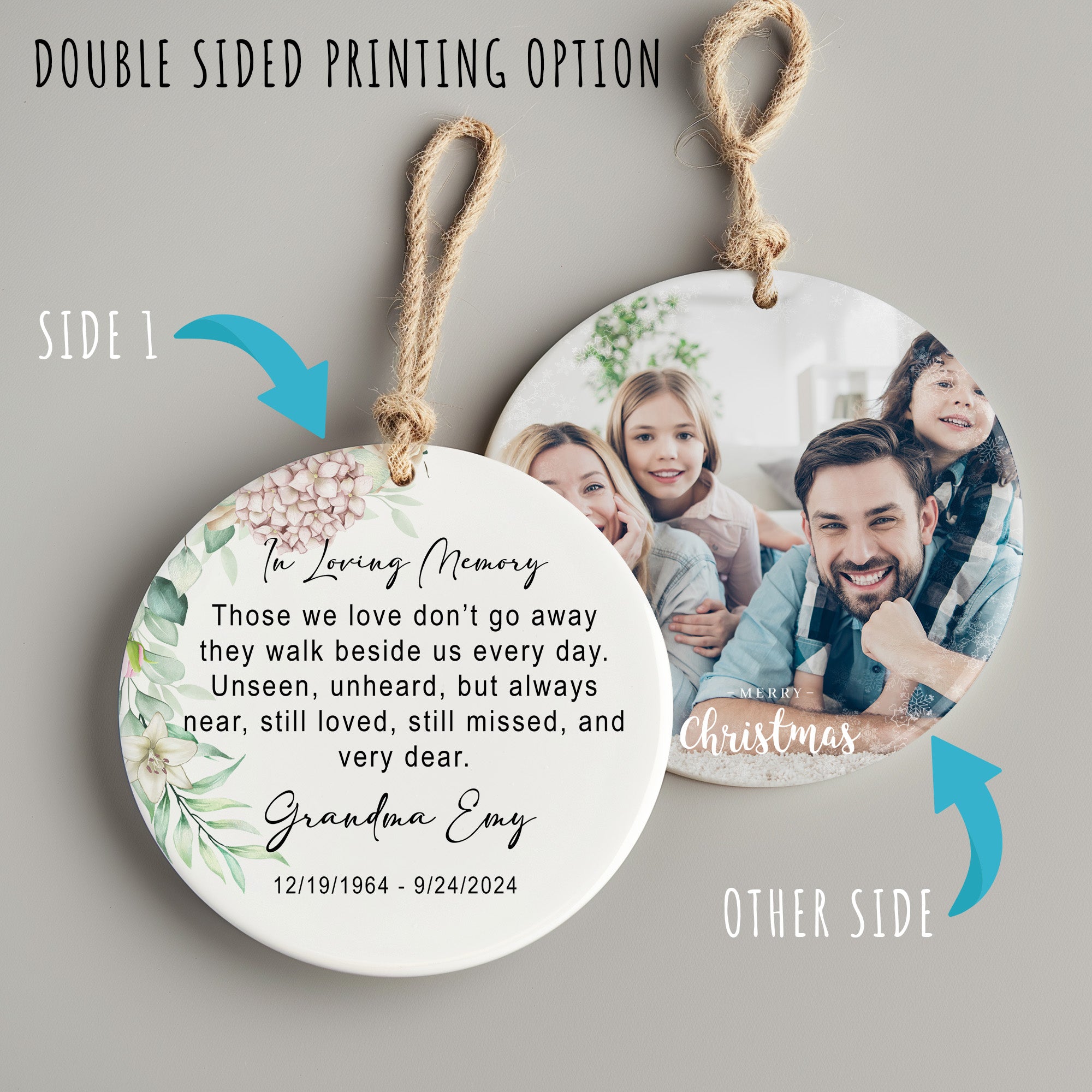 Personalized Memorial Ceramic Ornament – Custom In Loving Memory Keepsake for Cherished Ones - Image 8