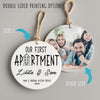 Personalized Our First Apartment Ceramic Ornament – Custom Engraved Gift for Couples, New Home Keepsake 2024 - Image 8