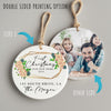 Personalized First Christmas in New Home 2024 Ceramic Ornament – Handcrafted Keepsake with Elegant Floral Design - Image 8