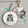 Elegant Personalized First Christmas Ceramic Ornament for Couples – Custom Address & Names, 2024 Keepsake - Image 8
