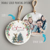 Personalized Baby's First Christmas Ceramic Ornament 2024 - Cute Bunny & Tree Design - Custom Gift for Newborns and Parents - Image 8