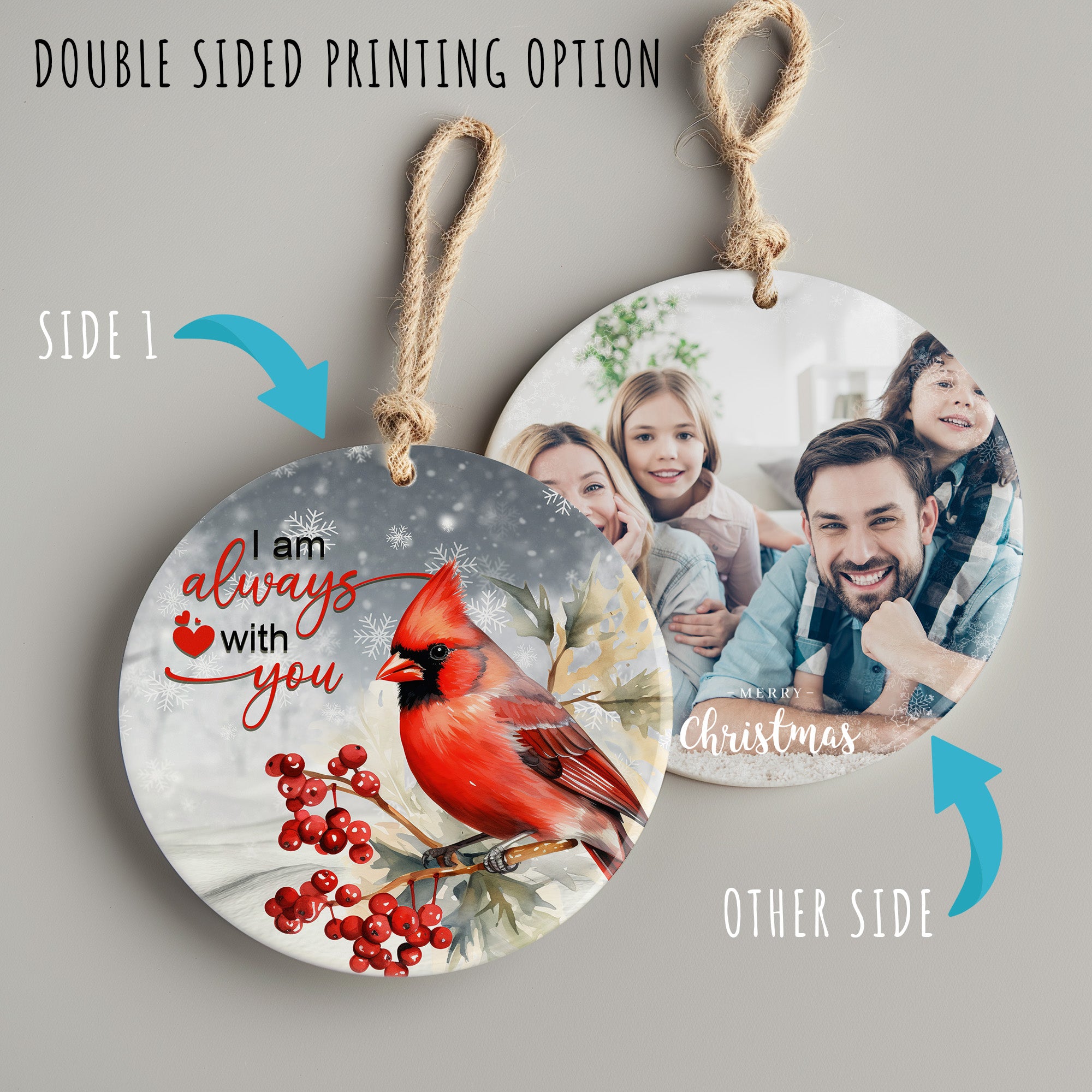 Personalized Cardinal Ceramic Ornament - Handcrafted Memorial Keepsake with Heartfelt Message for Loved Ones - Image 8