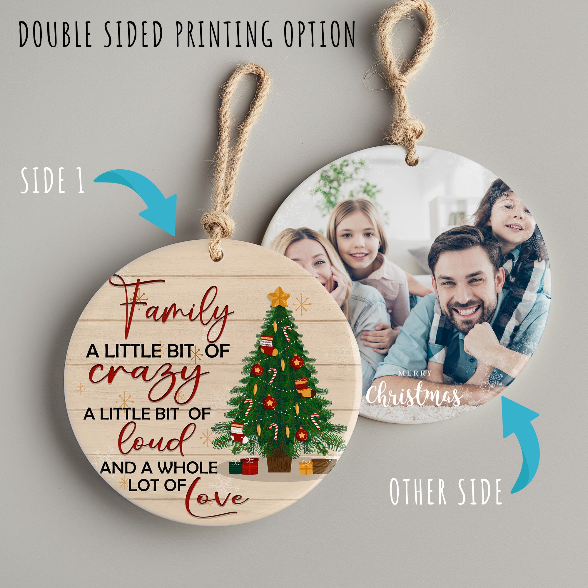 Personalized Family Christmas Ornament – Handmade Ceramic Keepsake with Tree Design, Perfect Gift for Loved Ones - Image 8
