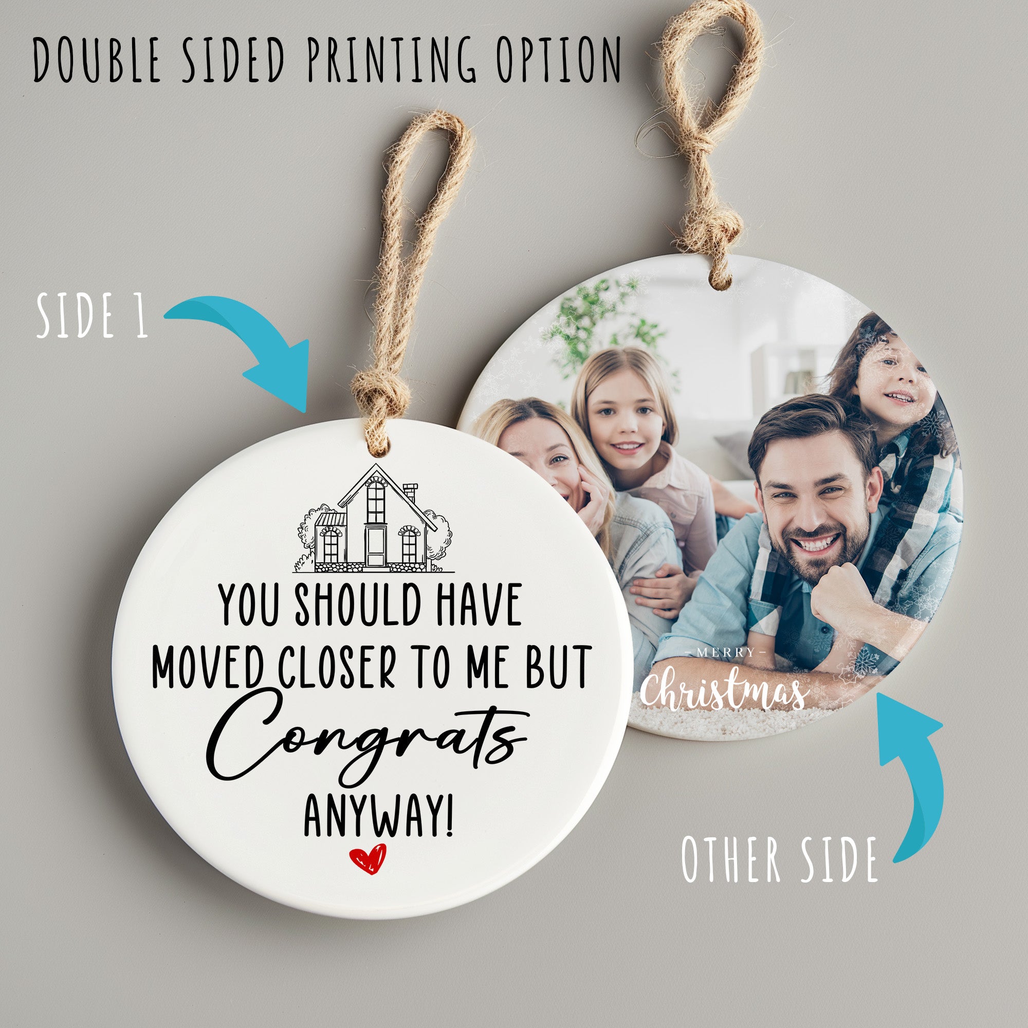 Personalized "Congrats Anyway" Ceramic Ornament - Unique Handmade Housewarming Gift with Heartfelt Message - Image 8