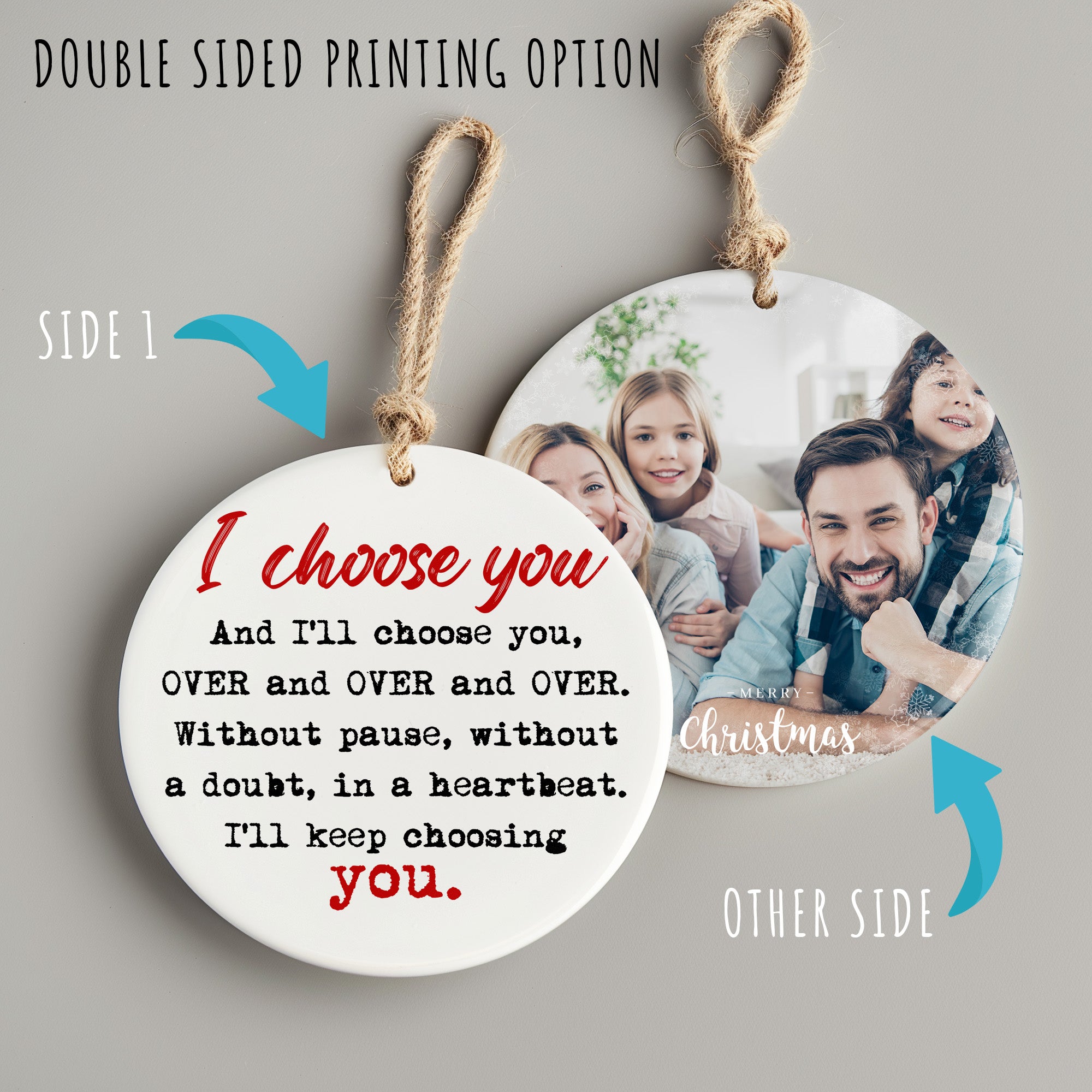 Personalized "I Choose You" Heartfelt Ceramic Ornament – Handcrafted Love Keepsake for Weddings, Anniversaries & Special Moments - Image 8
