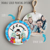 Personalized Ceramic Snowman Ornament with "Let it Snow" Design – Perfect Holiday Gift for Family & Friends - Image 8
