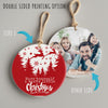 Personalized Merry Little Christmas Ceramic Ornament – Custom Holiday Gift for Family and Friends, Red and White Design - Image 8