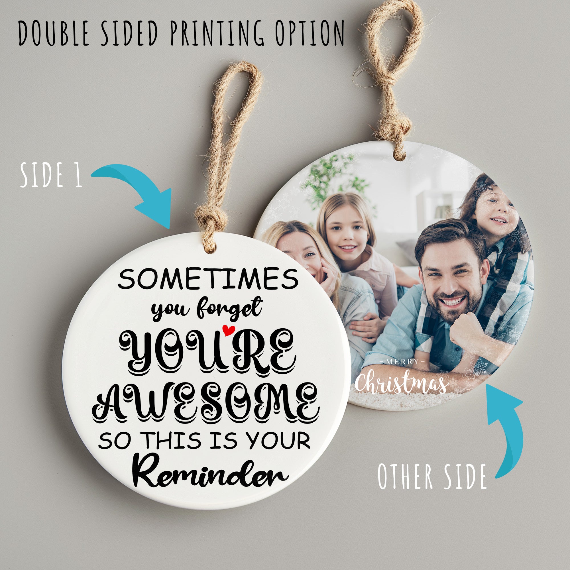 Personalized Ceramic Ornament - "You're Awesome," Handcrafted Keepsake for Inspiration & Encouragement - Image 8