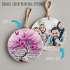 Custom Butterfly Tree 10th Wedding Anniversary Ceramic Ornament – Personalized Keepsake Gift for Couples - Image 8