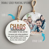 Personalized "Chaos Coordinator" Ceramic Ornament - Unique Gift for Problem Solvers, Handmade with Inspirational Design - Image 8
