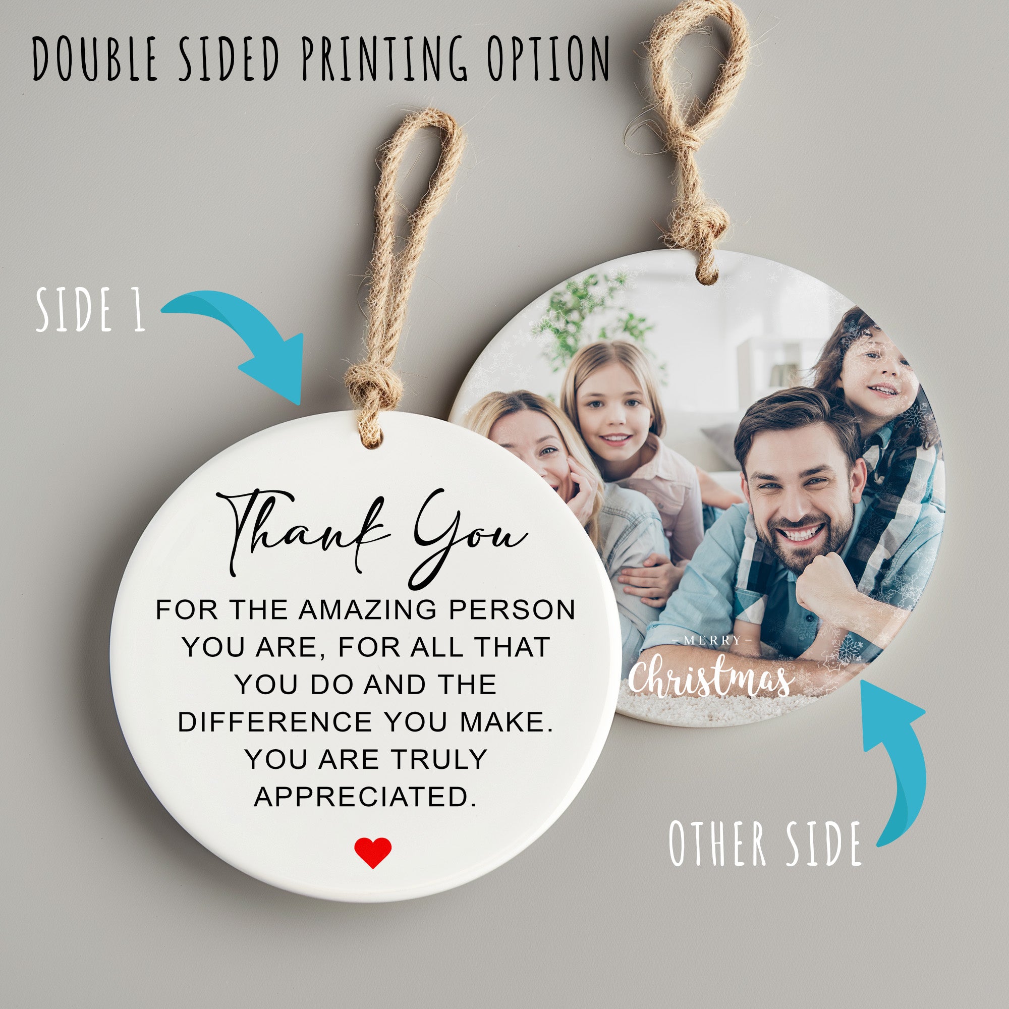 Personalized Ceramic Ornament – Heartfelt Appreciation Gift for Loved Ones | Elegant Design & Quality Craftsmanship - Image 8
