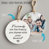 Personalized "Friends Are the Family" Ceramic Ornament - Heartfelt Gift for Loved Ones - Image 8