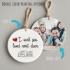 Personalizable Ceramic Ornament - Heartfelt "I Wish You Lived Next Door" Keepsake for Home, Family & Friends - Image 8