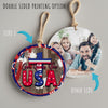 Personalized "God Bless The USA" Ceramic Ornament – Patriotic Home Decor with Cross Design, Perfect for Unique Holiday Gifting - Image 8