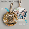 Personalized Ceramic Ornament - "Home of the Brave" Tribute with Military Boots and Floral Design - Image 8