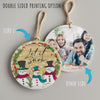 Personalized Handmade "Let It Snow" Ceramic Ornament with Snowmen – Perfect Holiday Gift for Family and Friends - Image 8