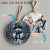 Personalized Snowman Ceramic Ornament – Handcrafted Winter Wonderland Decoration with Customizable Elements for Unique Holiday Gifts - Image 8
