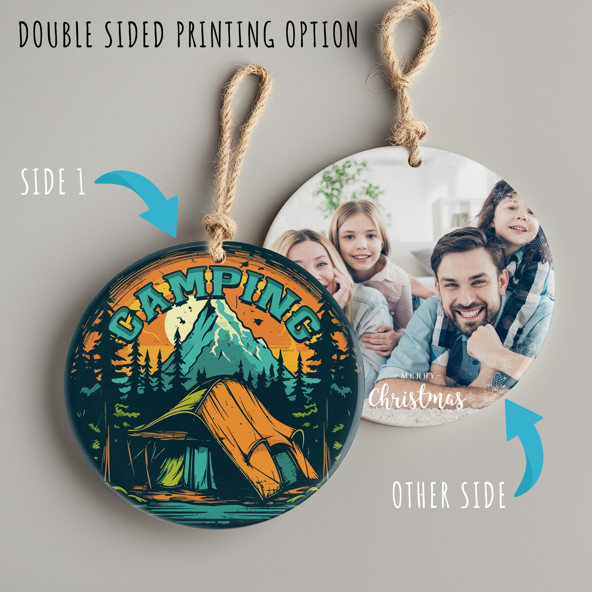 Personalized Ceramic Camping Ornament – Handcrafted Mountain Tent Design for Outdoor Enthusiasts, Perfect Gift for Nature Lovers - Image 8