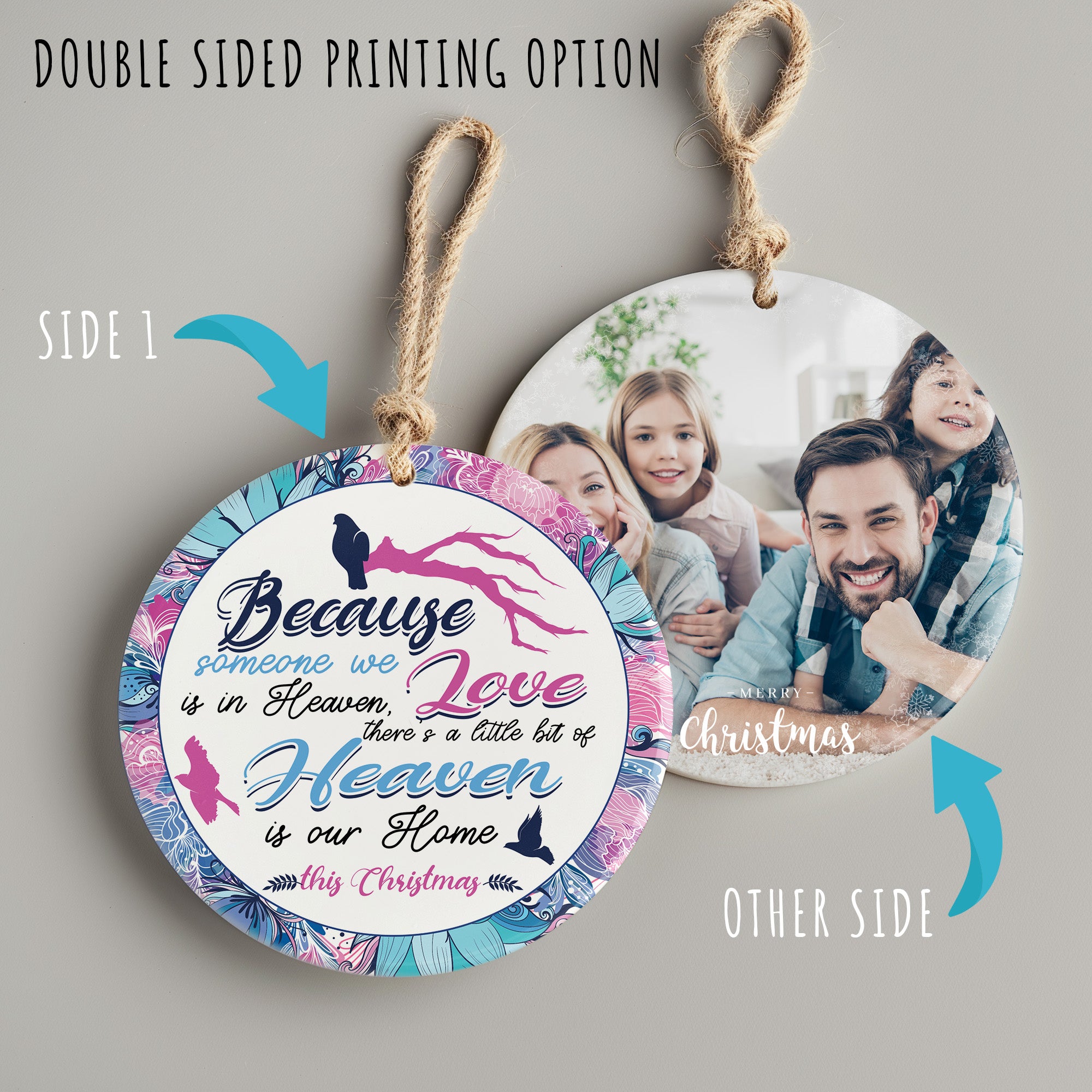 Personalized Memorial Ceramic Christmas Ornament – Customizable Remembrance Keepsake for Home Decoration - Image 8