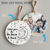 Personalized "Love You to the Moon & Back" Ceramic Ornament - Handcrafted Gift for Any Occasion - Image 8