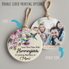 Personalized Memorial Ceramic Ornament with Hummingbirds and Florals - Tribute to Mom, Customizable Gift for Mother's Memory - Image 8
