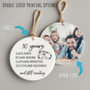 Celebrate a Decade of Love: Personalized 10th Anniversary Ceramic Ornament with Timeless Ring Design - Image 8